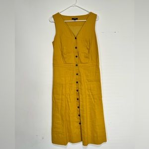 Yellow button up dress